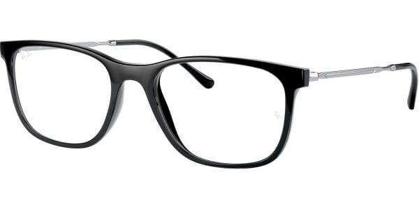 Dioptrické brýle Ray-Ban® model 7244, barva obruby černá lesk, stranice stříbrná lesk, kód barevné varianty 2000. 