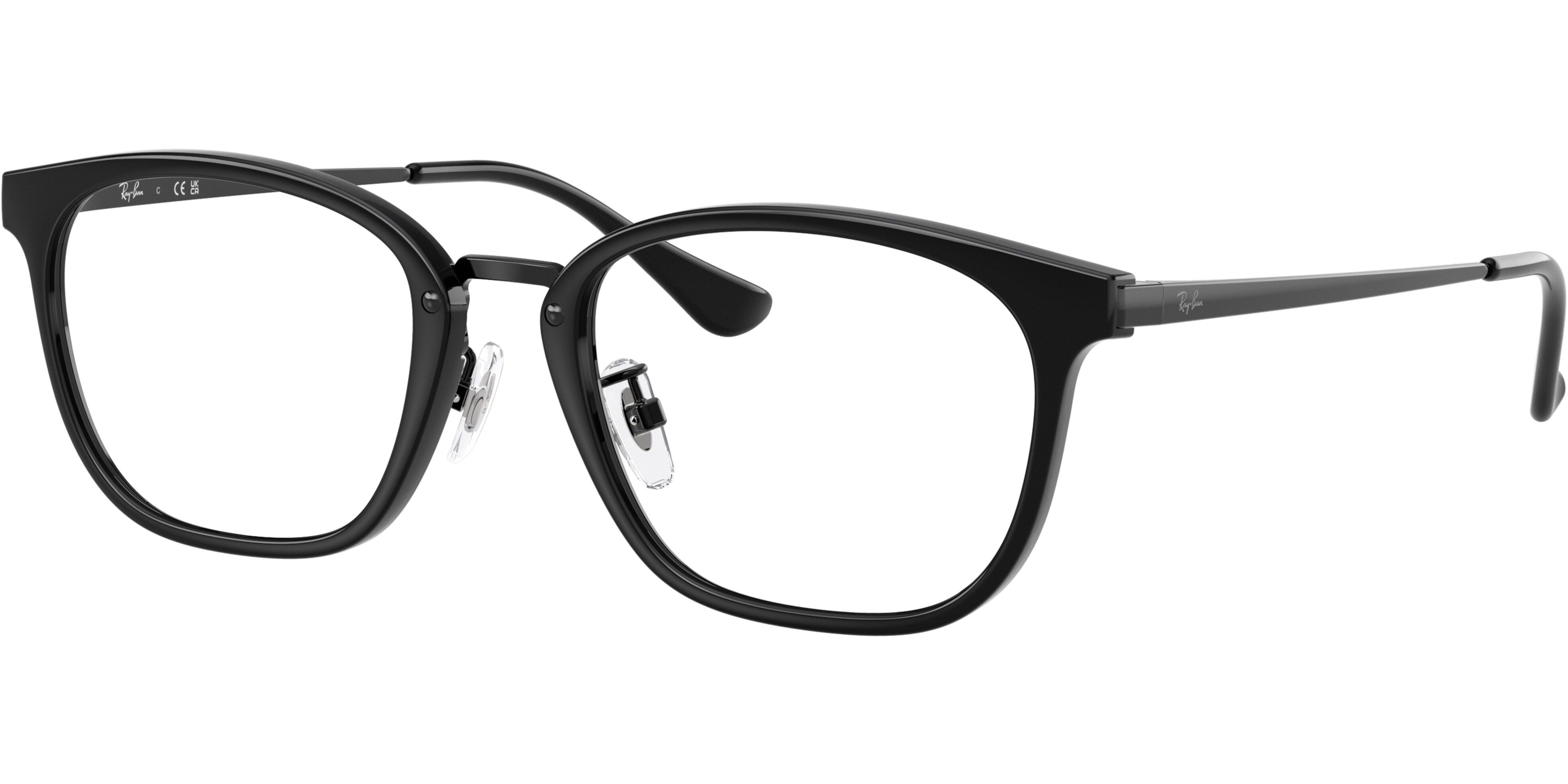 Dioptrické brýle Ray-Ban® model 7247D, barva obruby černá lesk, stranice černá lesk, kód barevné varianty 2000. 