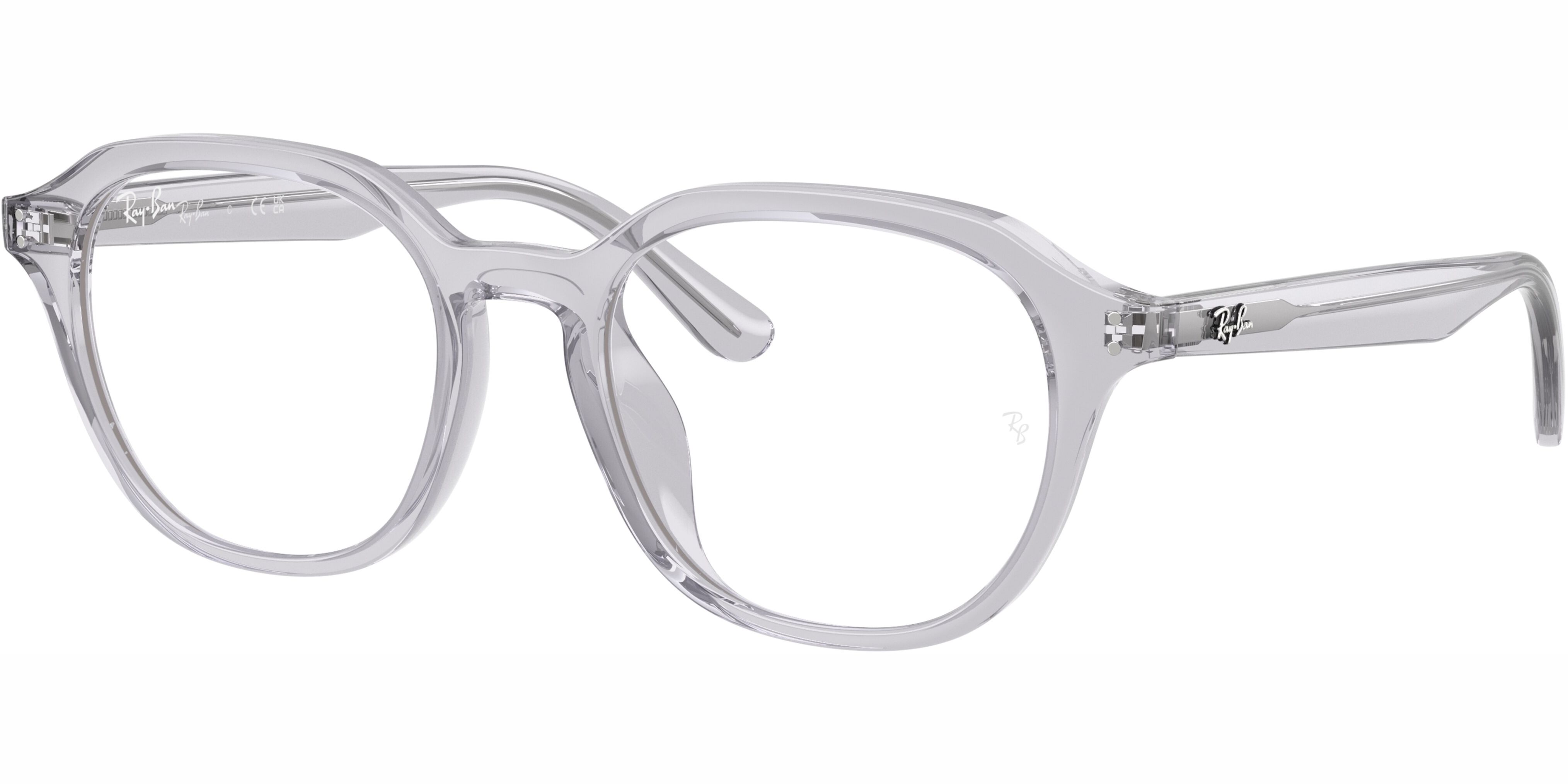 Dioptrické brýle Ray-Ban® model 7259D, barva obruby šedá čirá lesk, stranice šedá čirá lesk, kód barevné varianty 8411. 
