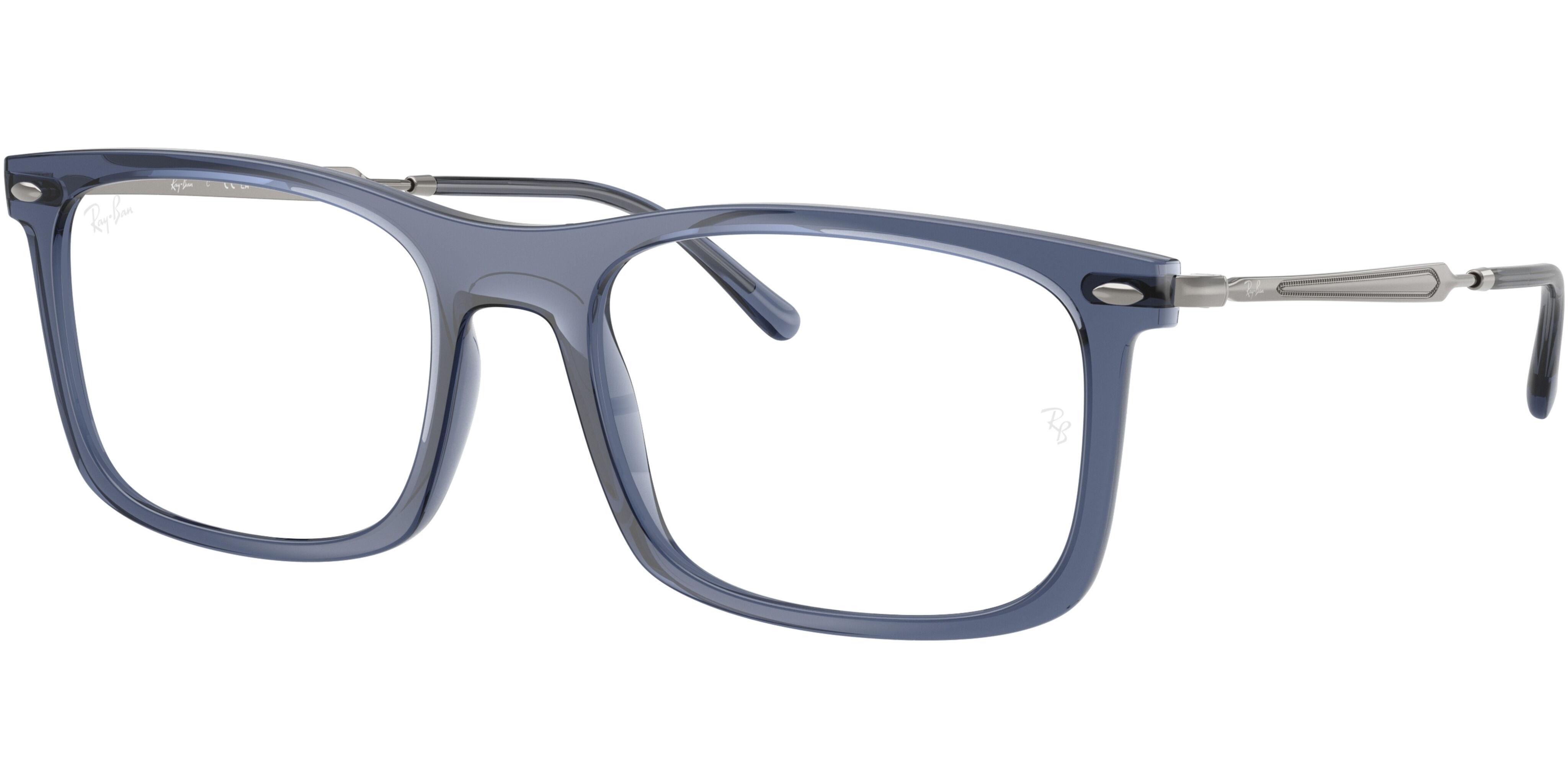 Dioptrické brýle Ray-Ban® model 7260, barva obruby modrá lesk, stranice šedá lesk, kód barevné varianty 8462. 