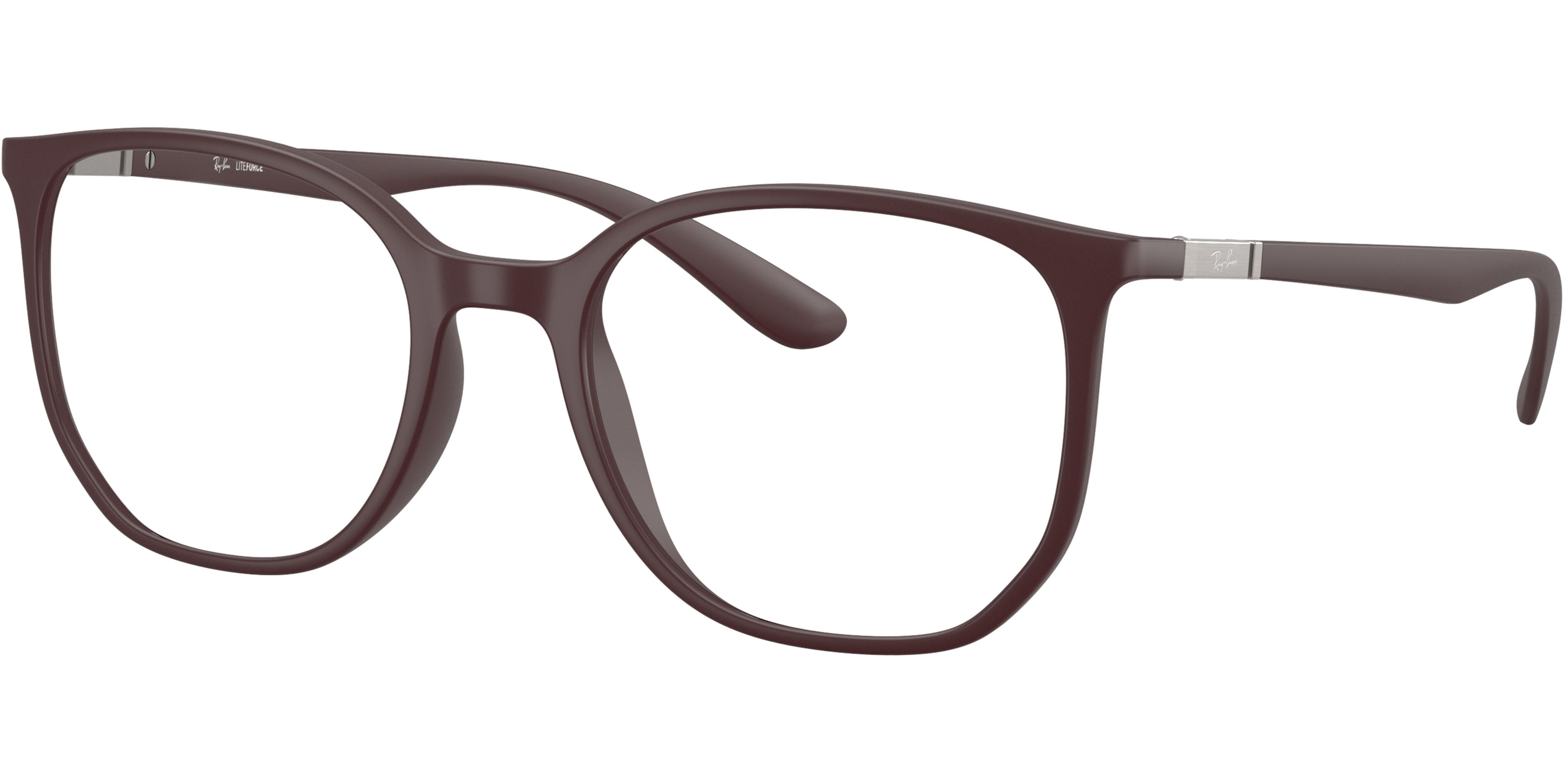 Dioptrické brýle Ray-Ban® model 7397, barva obruby fialová mat, stranice fialová mat, kód barevné varianty 8088. 