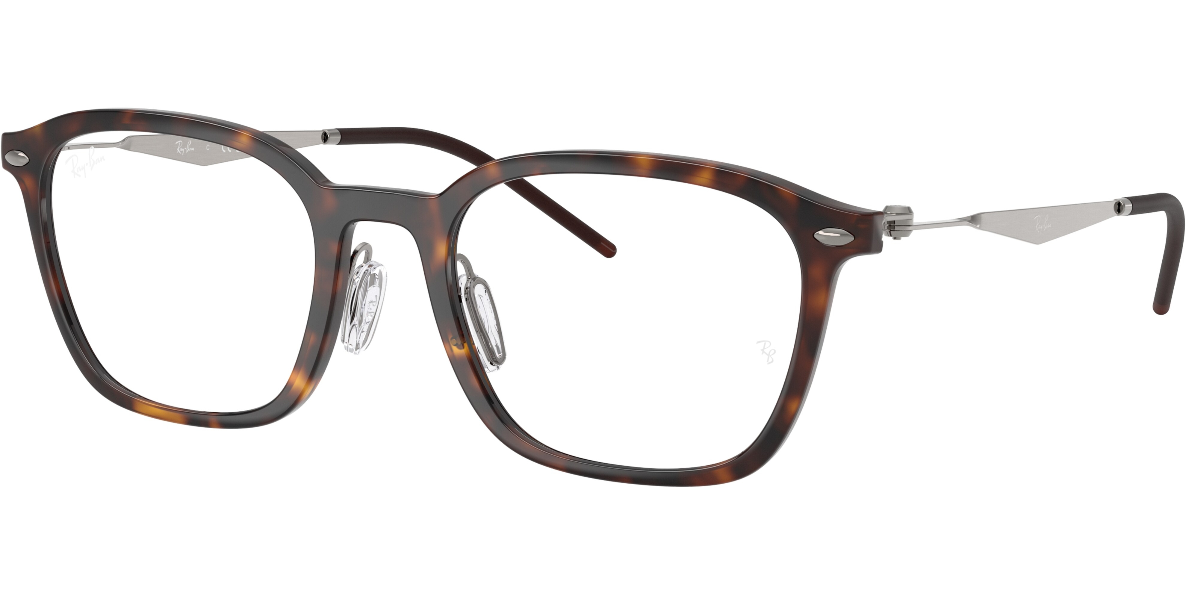 Dioptrické brýle Ray-Ban® model 7555, barva obruby hnědá lesk, stranice šedá lesk, kód barevné varianty 2012. 