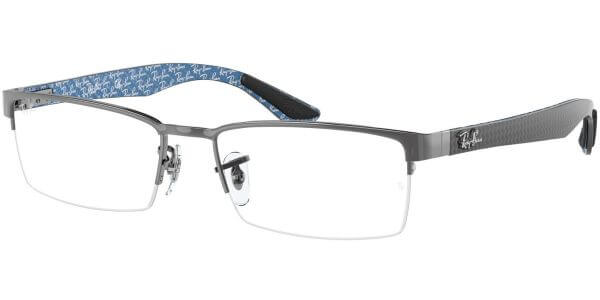 Dioptrické brýle Ray-Ban® model 8412, barva obruby šedá lesk, stranice šedá lesk, kód barevné varianty 2502. 