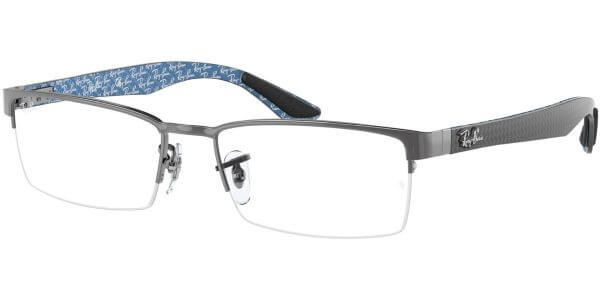 Dioptrické brýle Ray-Ban® model 8412, barva obruby šedá lesk, stranice šedá mat, kód barevné varianty 2502. 