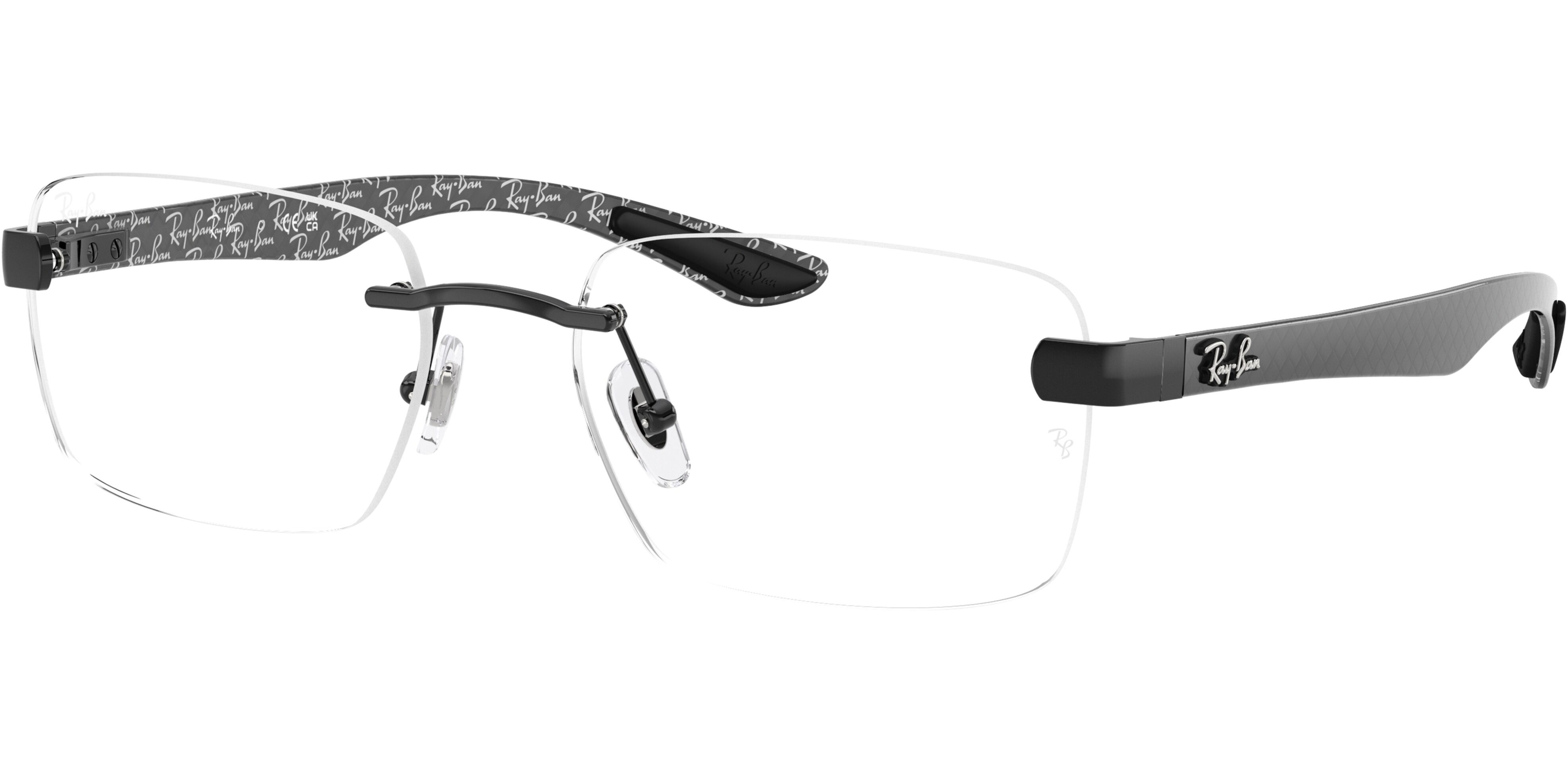 Dioptrické brýle Ray-Ban® model 8423, barva obruby černá lesk, stranice černá mat, kód barevné varianty 2509. 