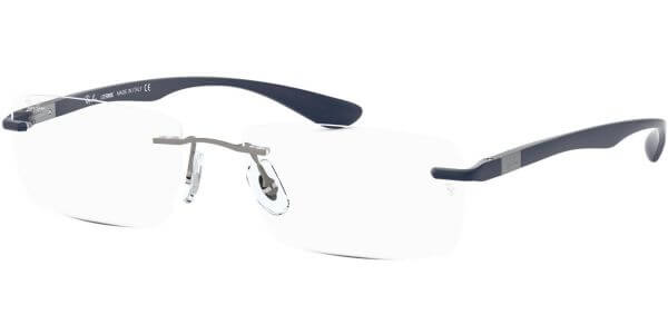 Dioptrické brýle Ray-Ban® model 8724, barva obruby šedá mat, stranice modrá mat, kód barevné varianty 1217. 