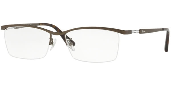 Dioptrické brýle Ray-Ban® model 8746D, barva obruby hnědá mat, stranice hnědá mat, kód barevné varianty 1020. 