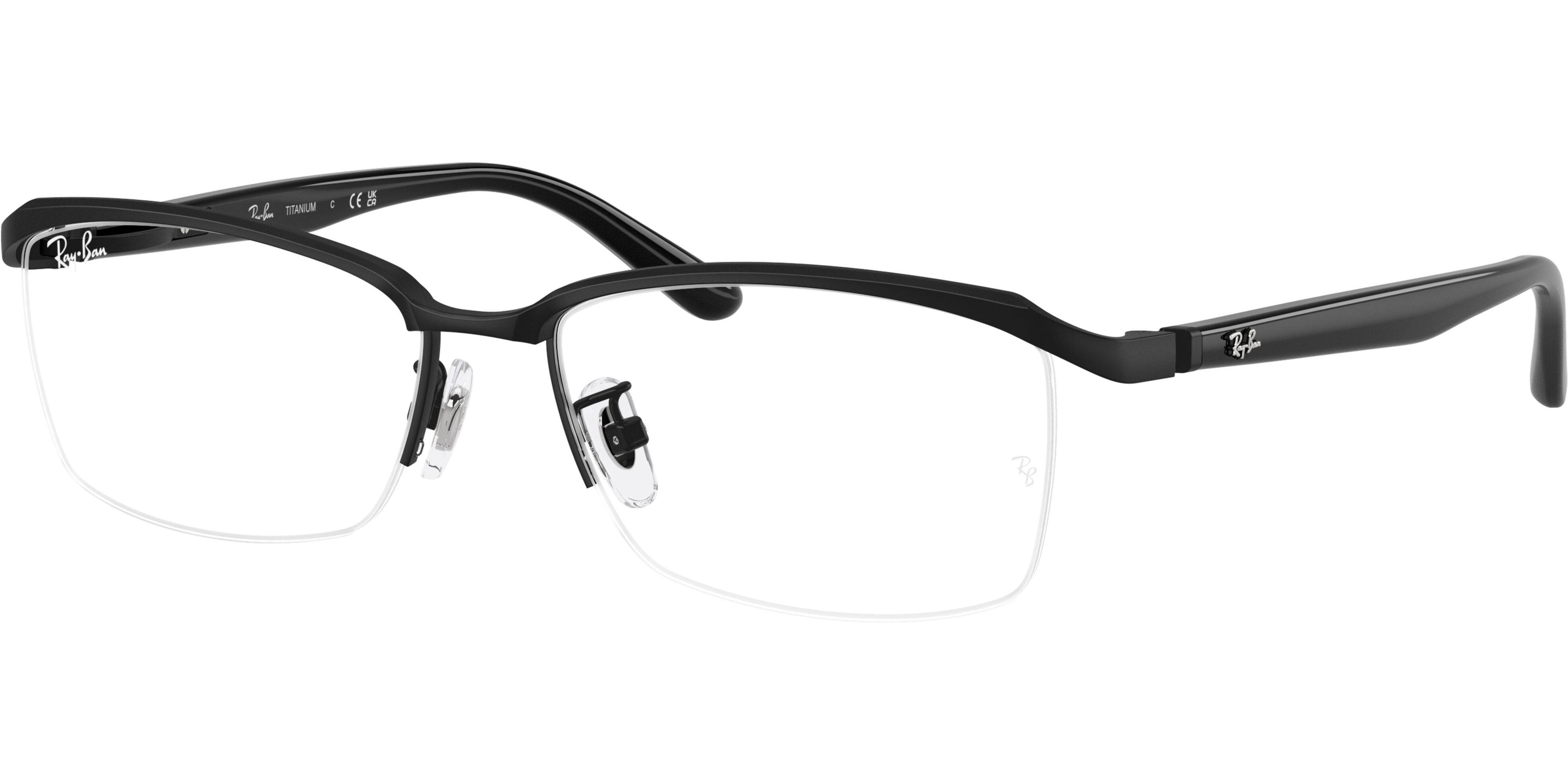 Dioptrické brýle Ray-Ban® model 8779D, barva obruby černá mat, stranice černá mat, kód barevné varianty 1012. 