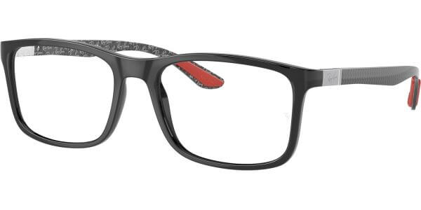 Dioptrické brýle Ray-Ban® model 8908, barva obruby černá lesk, stranice černá červená lesk, kód barevné varianty 2000. 