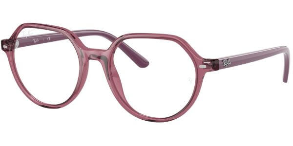 Dioptrické brýle Ray-Ban® model 9095V, barva obruby růžová čirá lesk, stranice růžová lesk, kód barevné varianty 3898. 