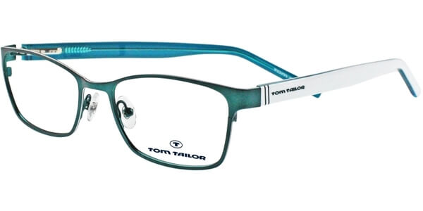Dioptrické brýle Tom Tailor model 60279, barva obruby tyrkysová mat, stranice bílá lesk, kód barevné varianty 385. 