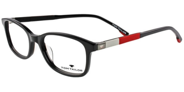 Dioptrické brýle Tom Tailor model 60442, barva obruby černá lesk, stranice černá červená mat, kód barevné varianty 353. 