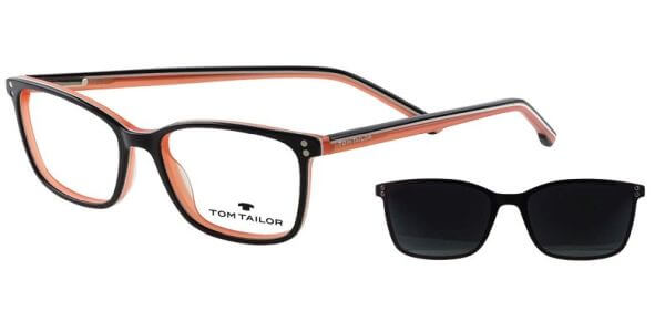 Dioptrické brýle Tom Tailor model 60564, barva obruby černá oranžová lesk, stranice černá oranžová lesk, kód barevné varianty 195. 