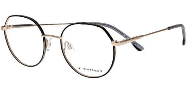 Dioptrické brýle Tom Tailor model 60701, barva obruby černá zlatá lesk, stranice zlatá lesk, kód barevné varianty 576. 