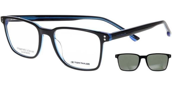 Dioptrické brýle Tom Tailor model 60717, barva obruby černá modrá lesk, stranice černá modrá lesk, kód barevné varianty 618. 