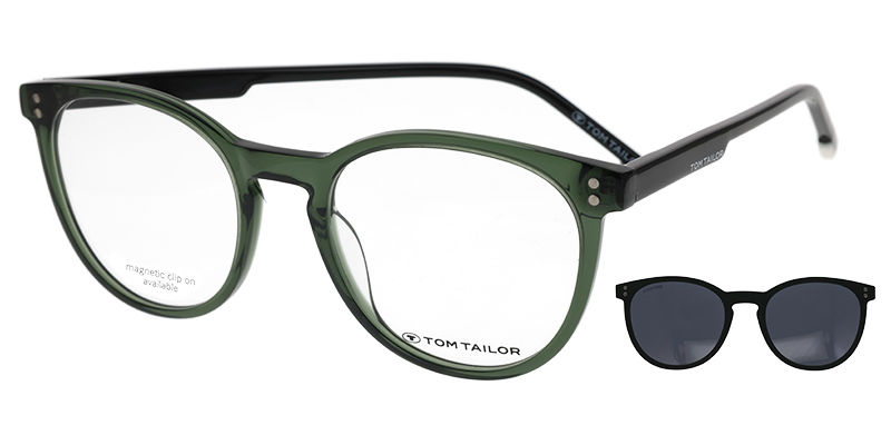 Dioptrické brýle Tom Tailor model 60734, barva obruby zelená lesk, stranice zelená mat, kód barevné varianty 669. 