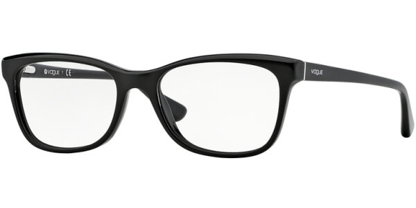 Dioptrické brýle Vogue model 2763, barva obruby černá lesk, stranice černá lesk, kód barevné varianty W44. 