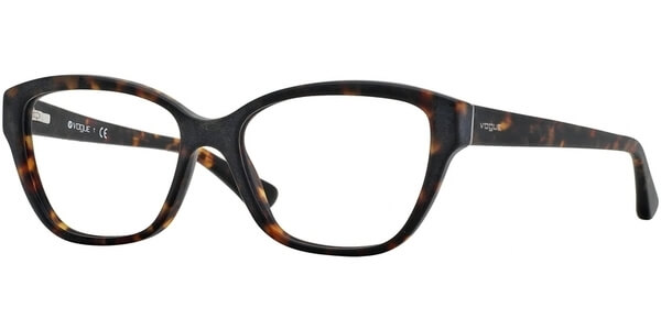 Dioptrické brýle Vogue model 2835, barva obruby hnědá mat, stranice hnědá mat, kód barevné varianty W656S. 
