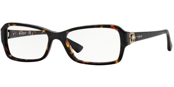 Dioptrické brýle Vogue model 2836B, barva obruby hnědá lesk, stranice hnědá lesk, kód barevné varianty W656. 
