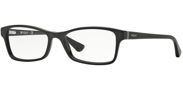 Dioptrické brýle Vogue model 2886, barva obruby černá lesk, stranice černá lesk, kód barevné varianty W44. 