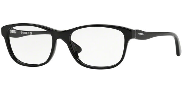 Dioptrické brýle Vogue model 2908, barva obruby černá lesk, stranice černá lesk, kód barevné varianty W44. 
