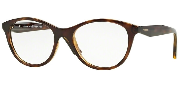 Dioptrické brýle Vogue model 2988, barva obruby hnědá lesk, stranice hnědá lesk, kód barevné varianty W656. 