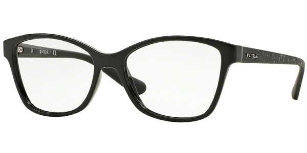 Dioptrické brýle Vogue model 2998, barva obruby černá lesk, stranice černá lesk, kód barevné varianty W44. 