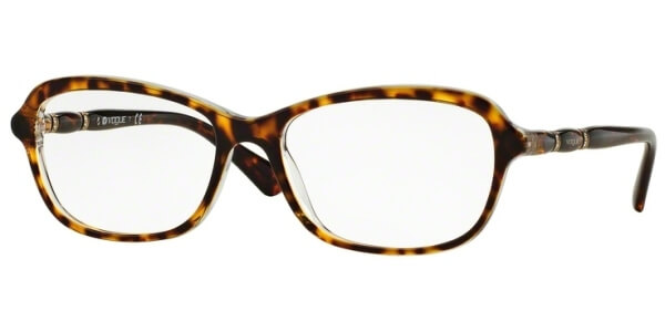 Dioptrické brýle Vogue model 2999B, barva obruby hnědá lesk, stranice hnědá lesk, kód barevné varianty 1916. 