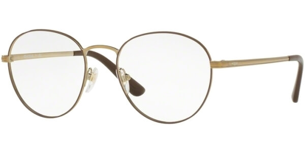 Dioptrické brýle Vogue model 4024, barva obruby hnědá zlatá lesk, stranice zlatá lesk, kód barevné varianty 5021. 