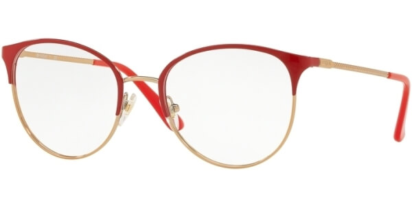Dioptrické brýle Vogue model 4108, barva obruby červená zlatá lesk, stranice zlatá lesk, kód barevné varianty 5100. 