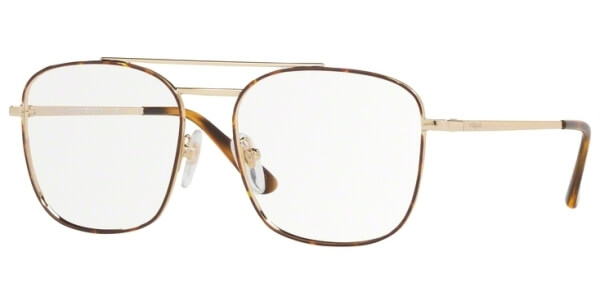 Dioptrické brýle Vogue model 4140, barva obruby zlatá hnědá lesk, stranice zlatá lesk, kód barevné varianty 5078. 