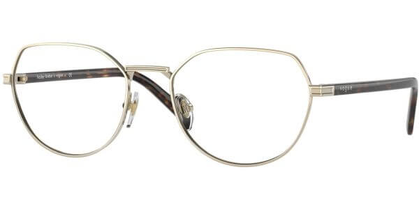 Dioptrické brýle Vogue model 4243, barva obruby zlatá lesk, stranice hnědá lesk, kód barevné varianty 848. 