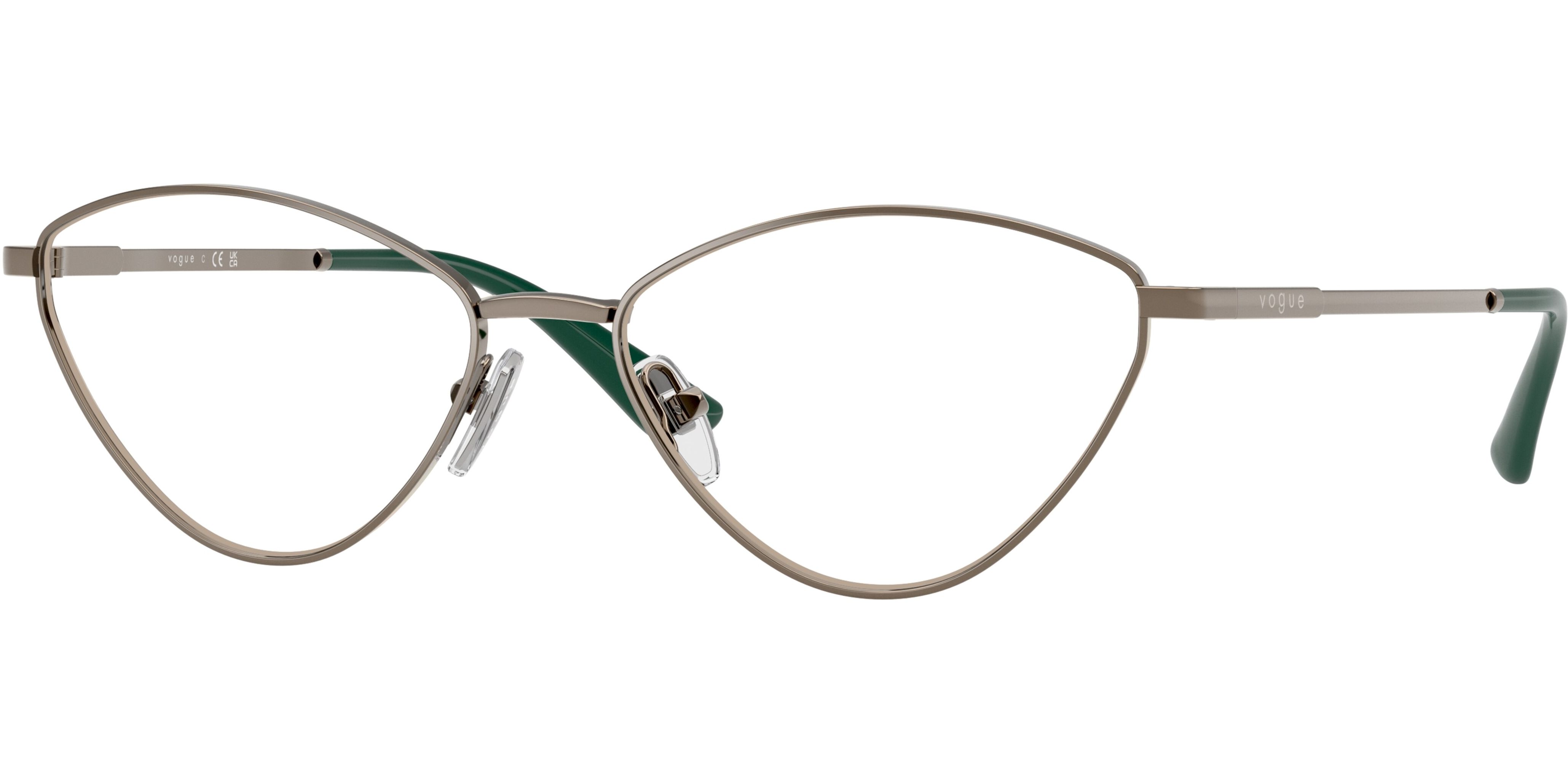 Dioptrické brýle Vogue model 4325, barva obruby hnědá lesk, stranice hnědá lesk, kód barevné varianty 5138. 