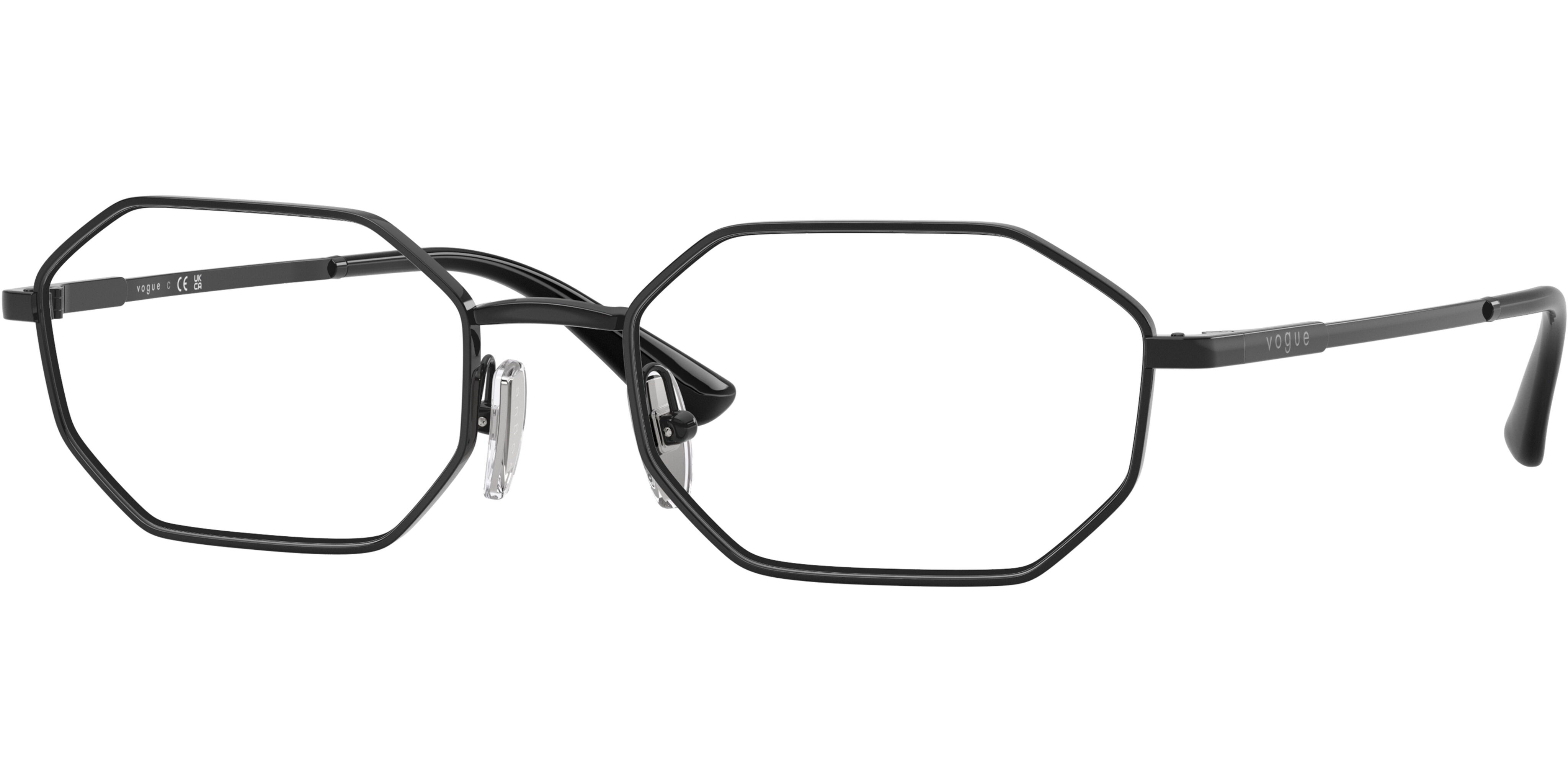 Dioptrické brýle Vogue model 4341, barva obruby černá lesk, stranice černá lesk, kód barevné varianty 352. 