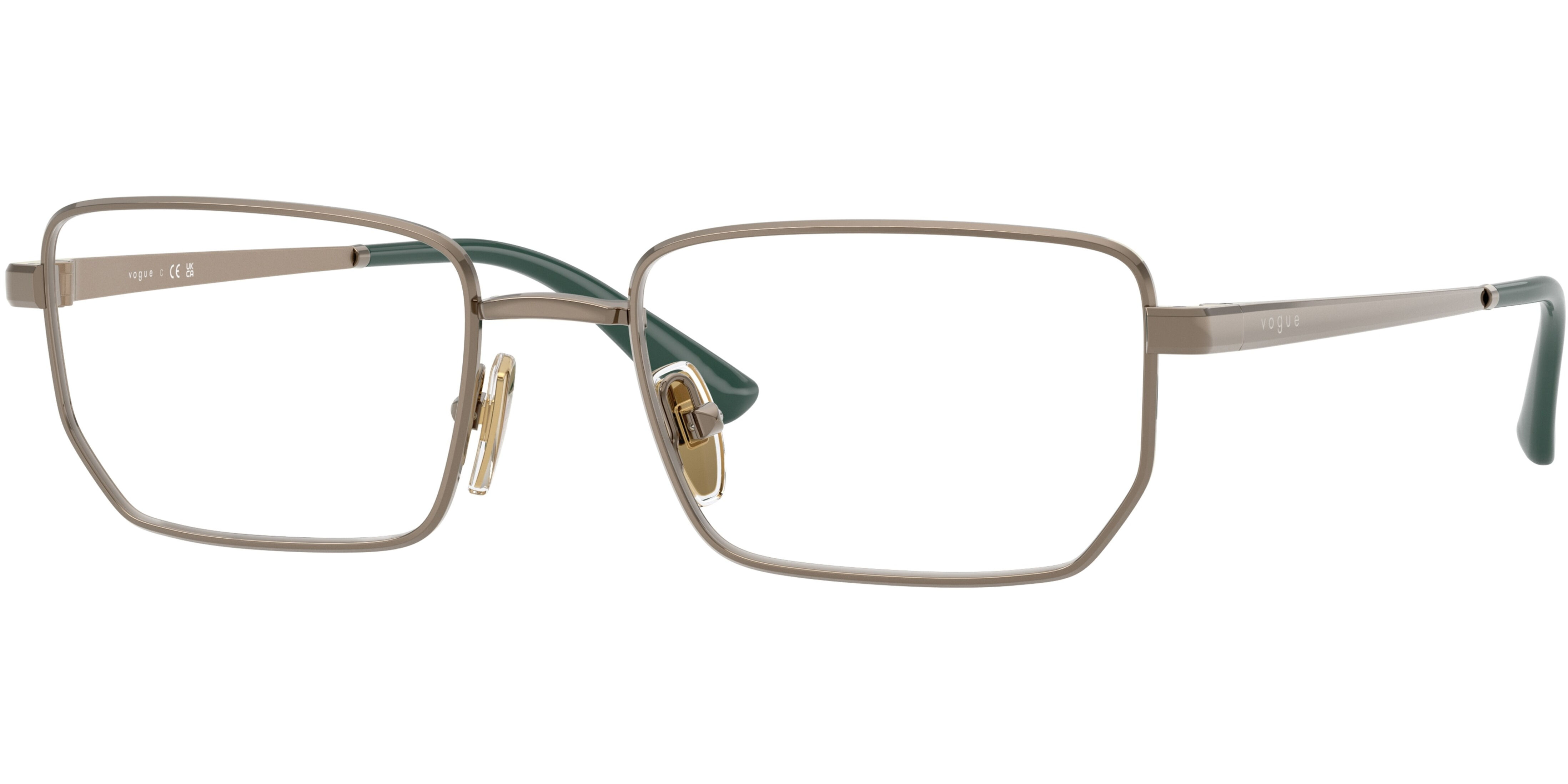 Dioptrické brýle Vogue model 4354, barva obruby hnědá lesk, stranice hnědá lesk, kód barevné varianty 5138. 