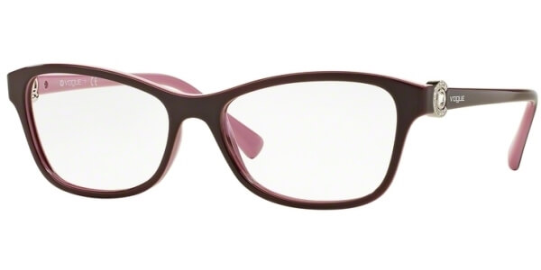Dioptrické brýle Vogue model 5002B, barva obruby vínová lesk, stranice vínová lesk, kód barevné varianty 2321. 