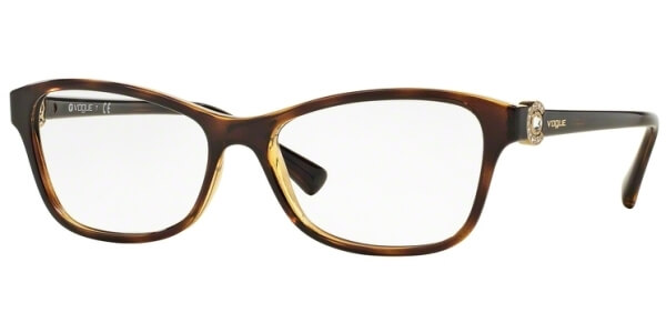 Dioptrické brýle Vogue model 5002B, barva obruby hnědá lesk, stranice hnědá lesk, kód barevné varianty W656. 