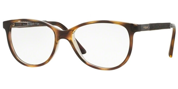 Dioptrické brýle Vogue model 5030, barva obruby hnědá čirá lesk, stranice hnědá čirá lesk, kód barevné varianty 1916. 