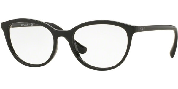 Dioptrické brýle Vogue model 5037, barva obruby černá lesk, stranice černá lesk, kód barevné varianty W44. 
