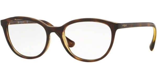 Dioptrické brýle Vogue model 5037, barva obruby hnědá lesk, stranice hnědá lesk, kód barevné varianty W656. 