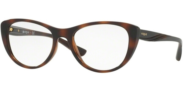 Dioptrické brýle Vogue model 5102, barva obruby hnědá lesk, stranice hnědá lesk, kód barevné varianty 2386. 