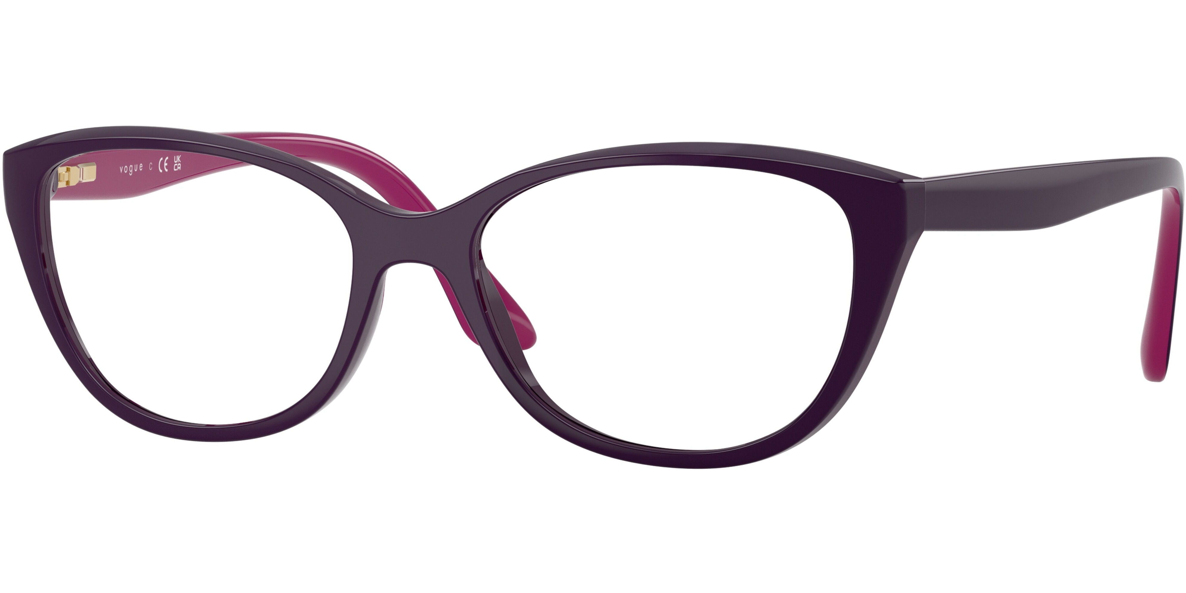 Dioptrické brýle Vogue model 5120M, barva obruby fialová lesk, stranice růžová lesk, kód barevné varianty 2472. 