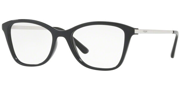 Dioptrické brýle Vogue model 5152, barva obruby černá lesk, stranice stříbrná lesk, kód barevné varianty W44. 