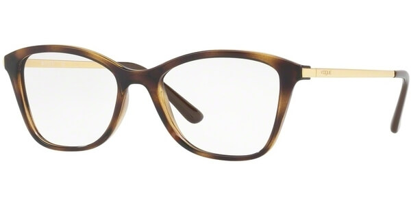 Dioptrické brýle Vogue model 5152, barva obruby hnědá lesk, stranice zlatá lesk, kód barevné varianty W656. 