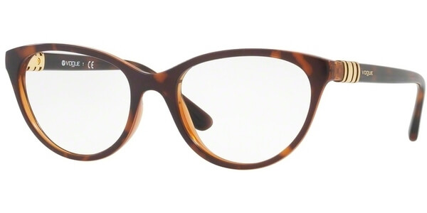 Dioptrické brýle Vogue model 5153, barva obruby hnědá mat, stranice hnědá lesk, kód barevné varianty 2386. 