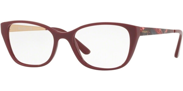 Dioptrické brýle Vogue model 5190, barva obruby červená lesk, stranice červená zlatá lesk, kód barevné varianty 2566. 
