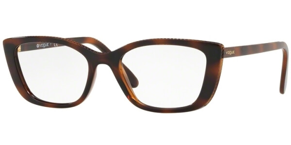 Dioptrické brýle Vogue model 5217, barva obruby hnědá lesk, stranice hnědá lesk, kód barevné varianty 2386. 