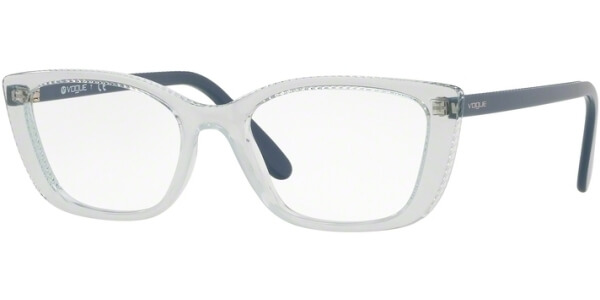 Dioptrické brýle Vogue model 5217, barva obruby čirá modrá lesk, stranice modrá šedá lesk, kód barevné varianty 2616. 