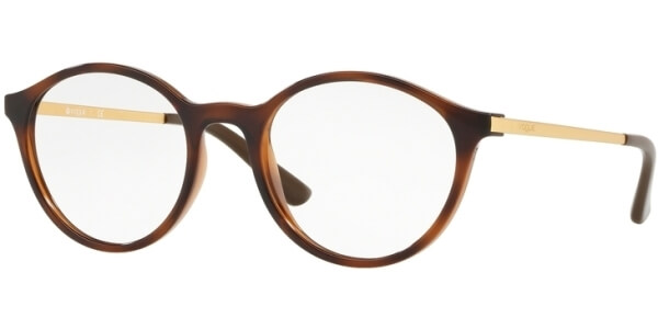Dioptrické brýle Vogue model 5223, barva obruby hnědá lesk, stranice zlatá lesk, kód barevné varianty 2386. 