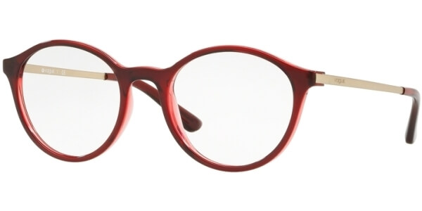 Dioptrické brýle Vogue model 5223, barva obruby červená lesk, stranice zlatá lesk, kód barevné varianty 2636. 